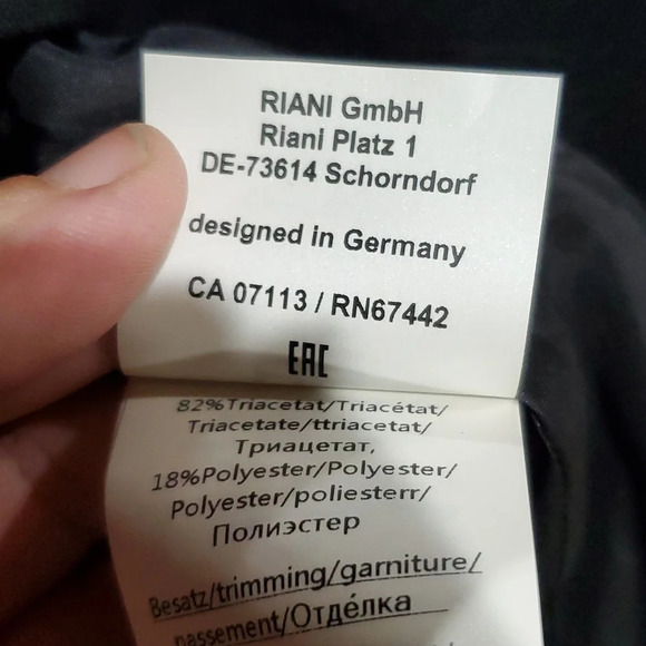 Riani black sleeveless dress nwt made in Romania - Picture 10 of 11